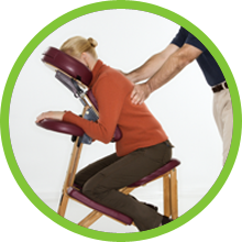 Massage sur chaise en entreprises